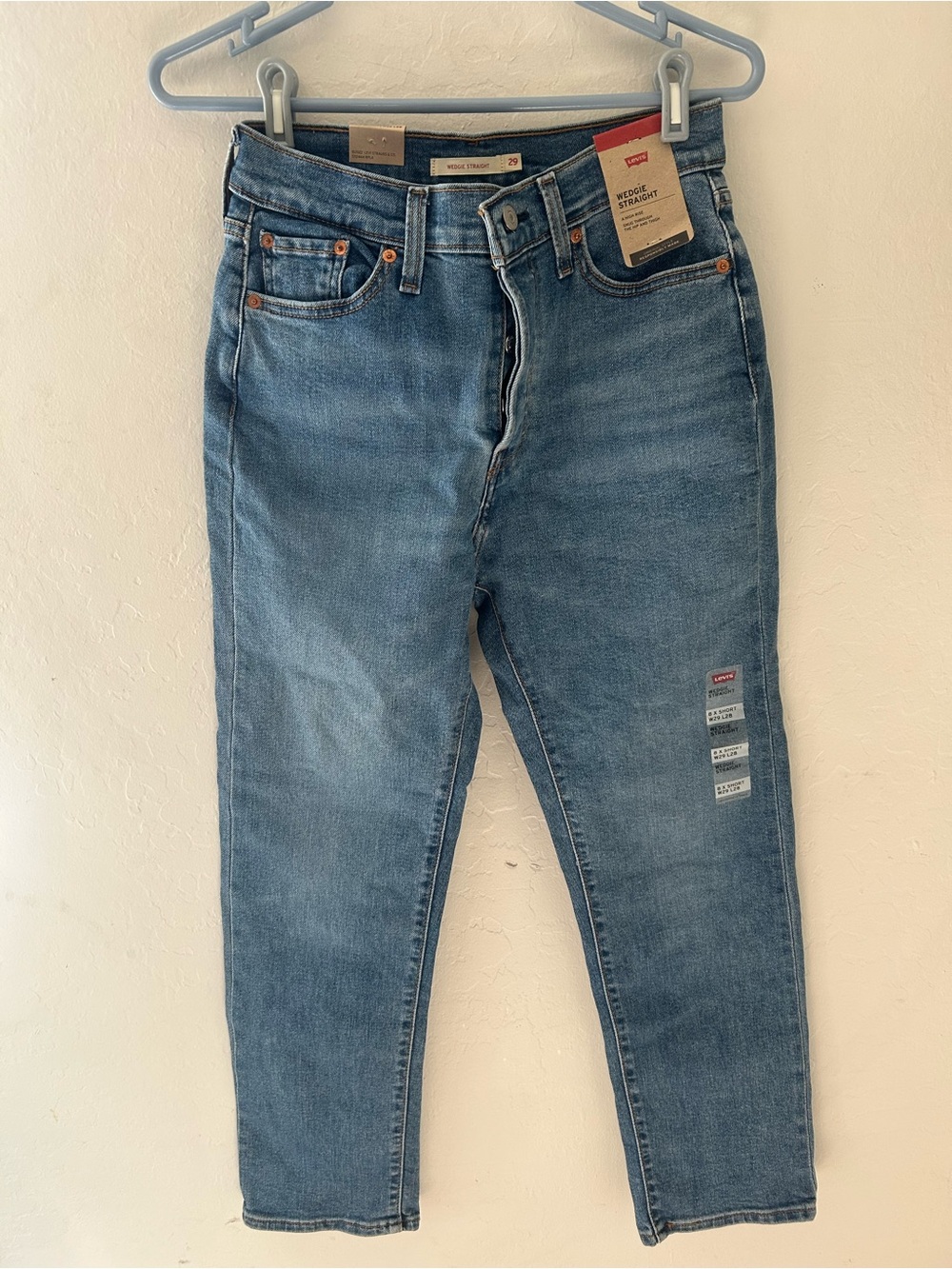 Levi's Women's Medium Blue High-Rise Straight Jeans